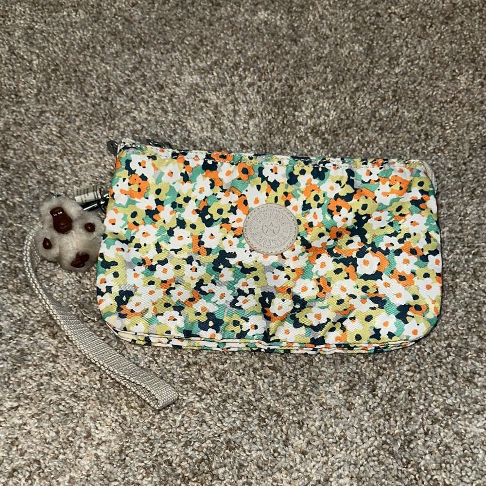 Kipling Multicolor Floral Wristlet